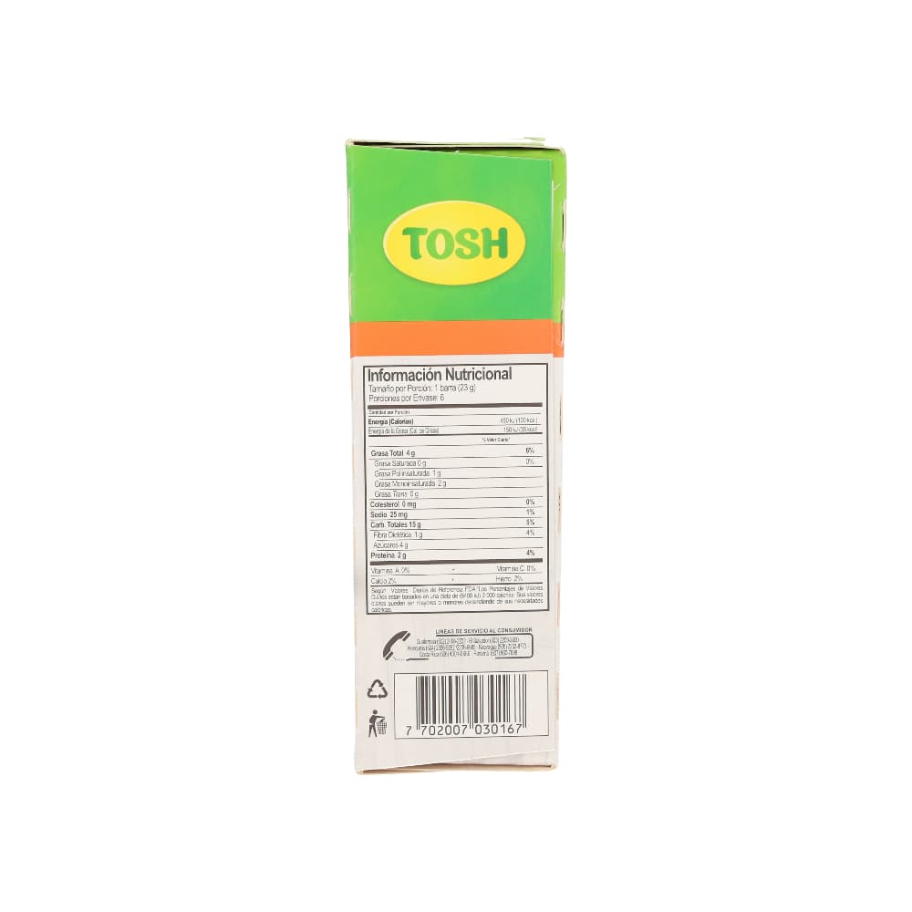 Barras de cereal con avena y almendras Tosh (138 g / 4.9 oz) - Miniatura 2