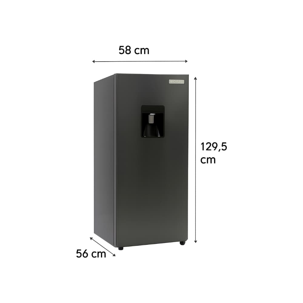 Refrigerador de 7.6 pies cúbicos con dispensador de agua de color gris Royal RF76DG - Miniatura 3