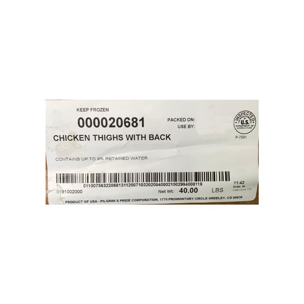 Caja de encuentros de pollo Pilgrim's (18.14 kg / 40 lb) - Miniatura 2