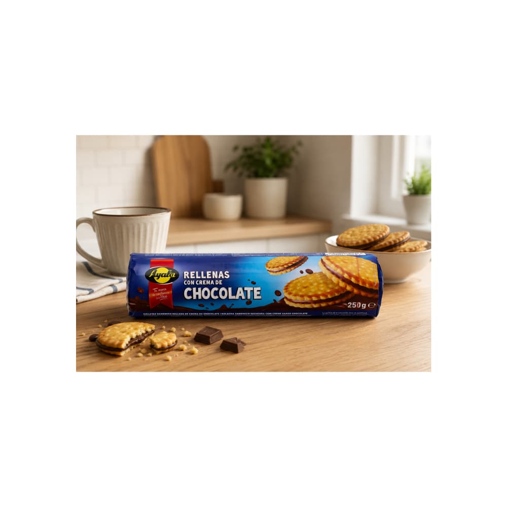 Galletas rellenas con crema de Chocolate Ayala (3 x 250 g / 8.82 oz) - Miniatura 4