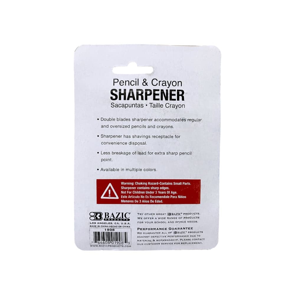 Sacapuntas de doble cuchilla Bazic - Miniatura 4