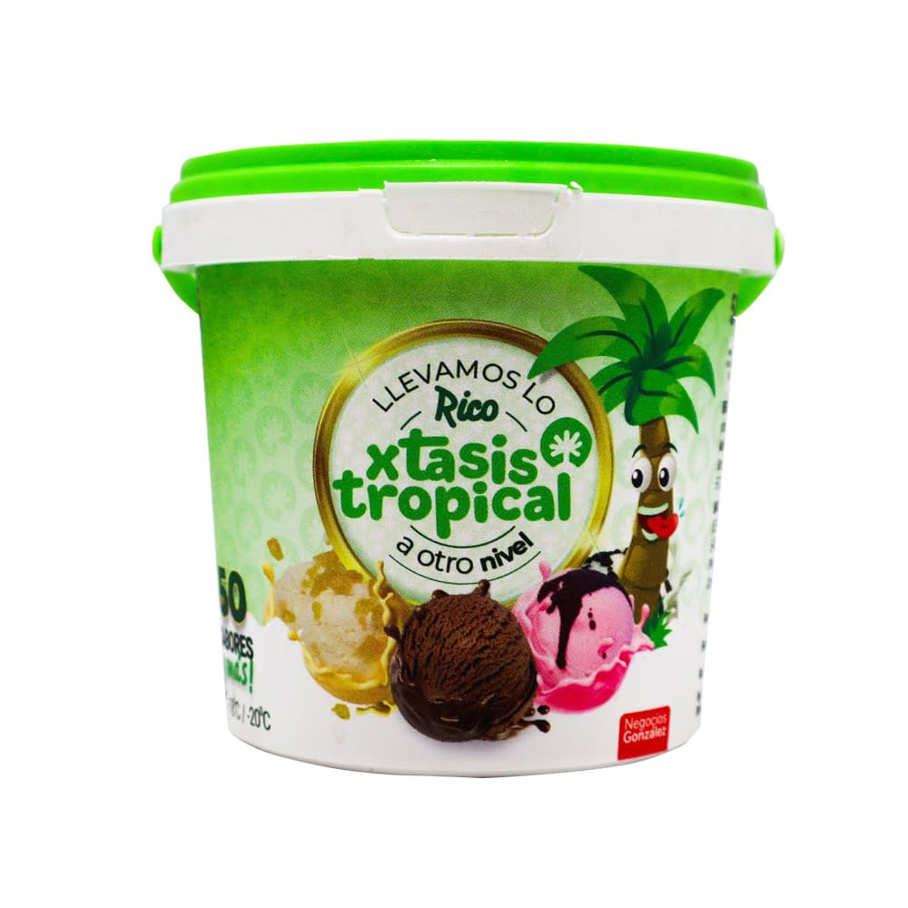 Helado cremoso sabor mantecado Xtasis Tropical (500 ml) - Imagen 1