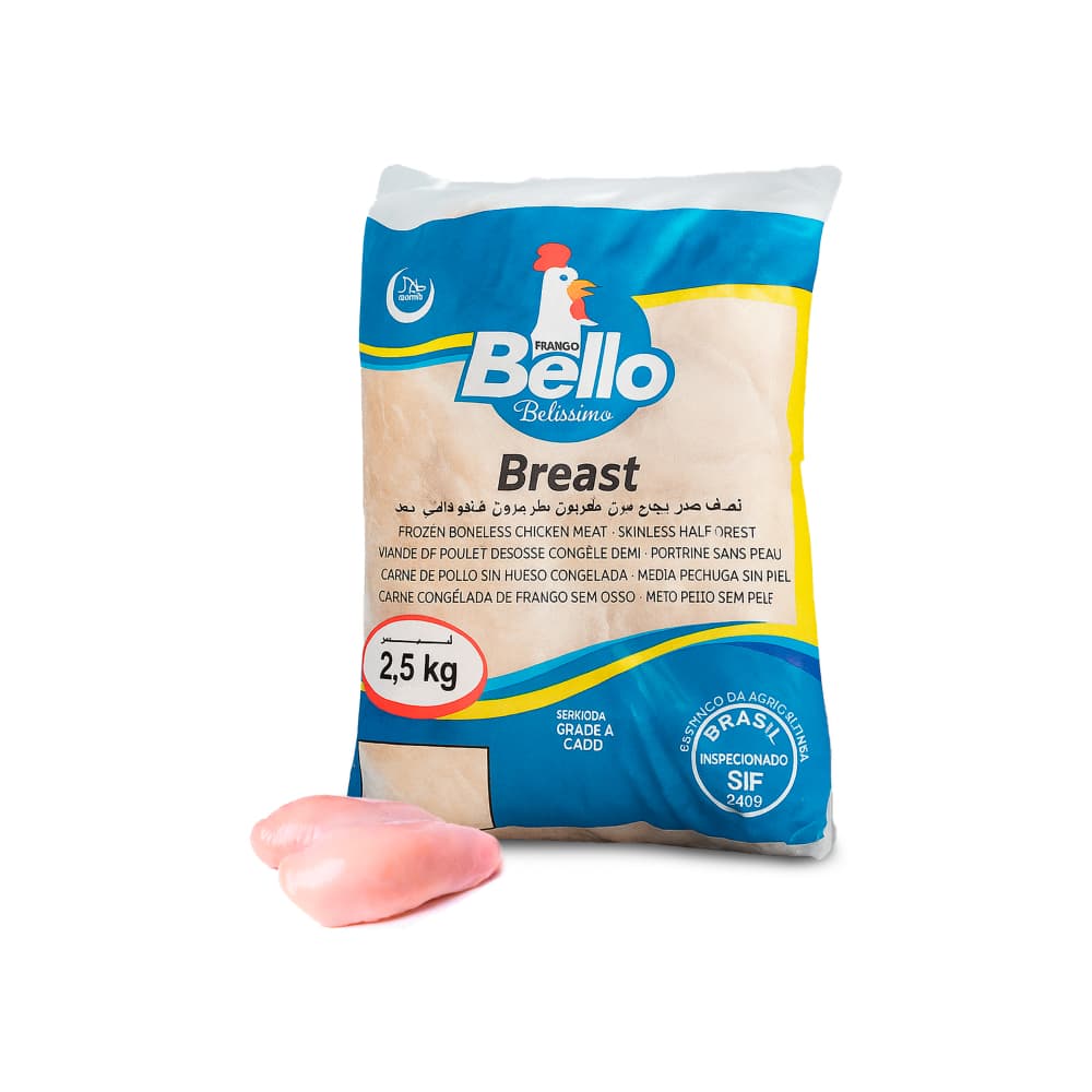 Pechuga de pollo sin piel y sin hueso Frango Bello (2.5 kg / 5.5 lb) - Miniatura 2