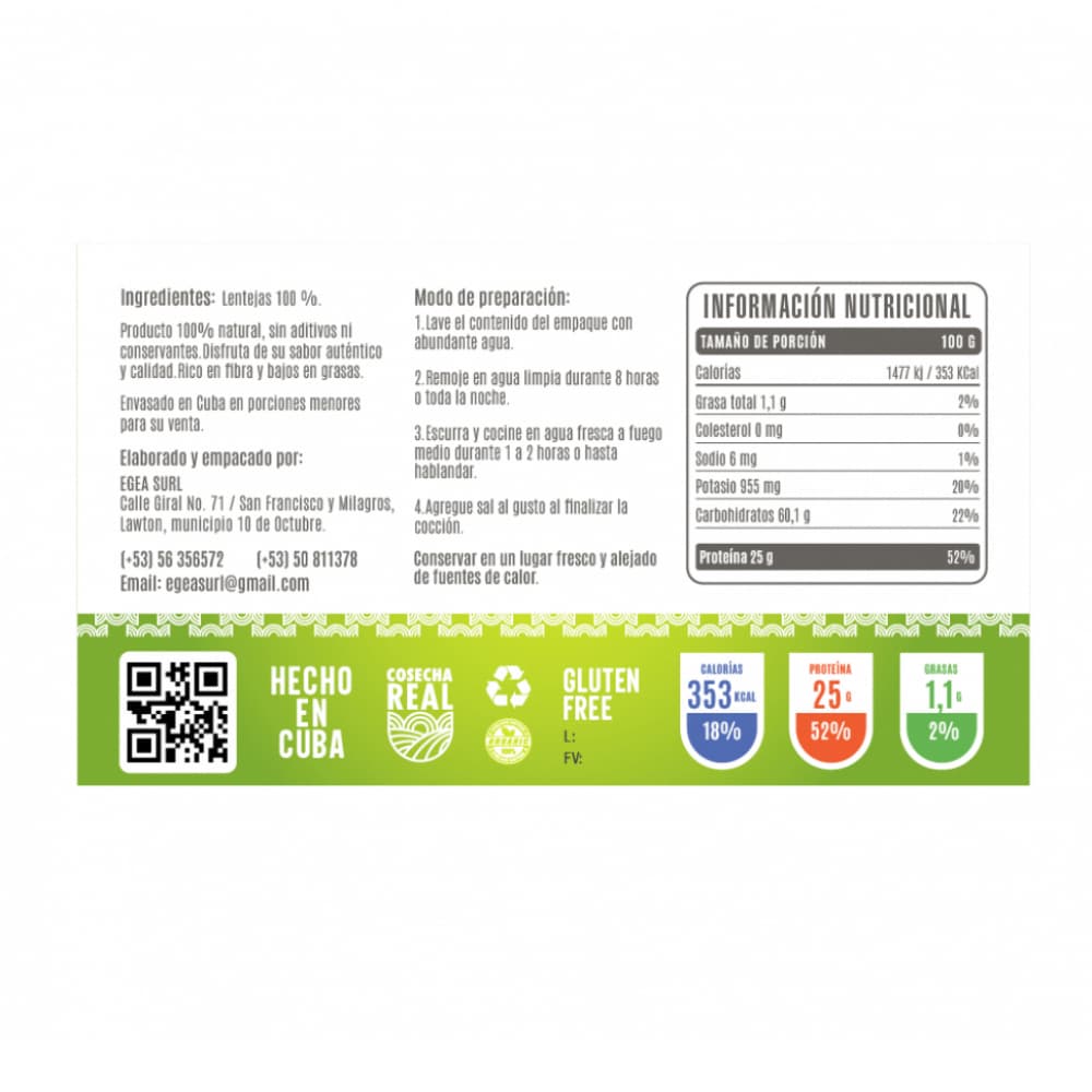 Lentejas Cosecha Real (5 x 500 g / 1.1 lb) - Miniatura 3
