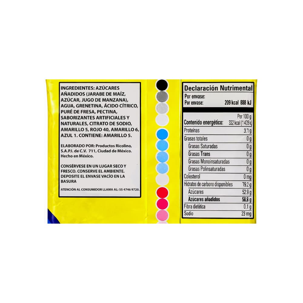 Gomitas con sabores frutales Ricolino (63 g / 2.2 oz) - Miniatura 5