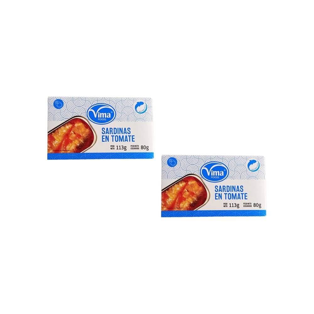 Sardinas en tomate Vima Foods (2 x 113 g / 3.98 oz) - Imagen 1