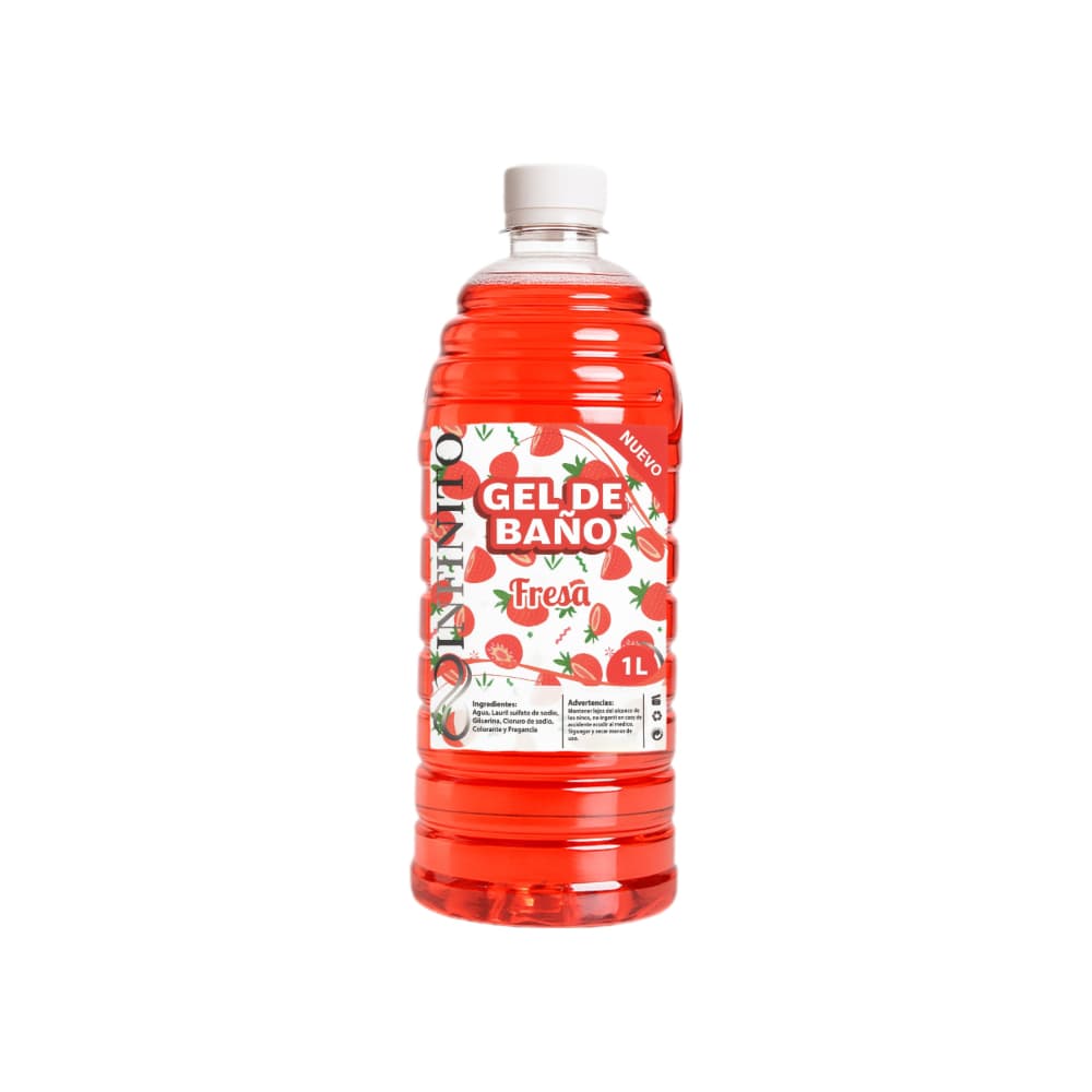 Gel de baño de fresa Infinito (1 L) - Imagen 1