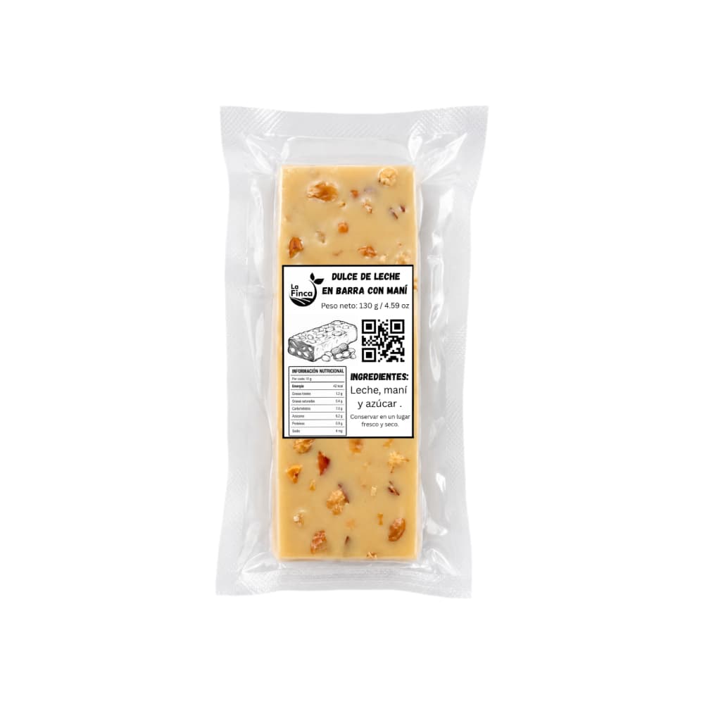 Dulce de leche en barra con maní La Finca (130 g / 4.59 oz) - Miniatura 2