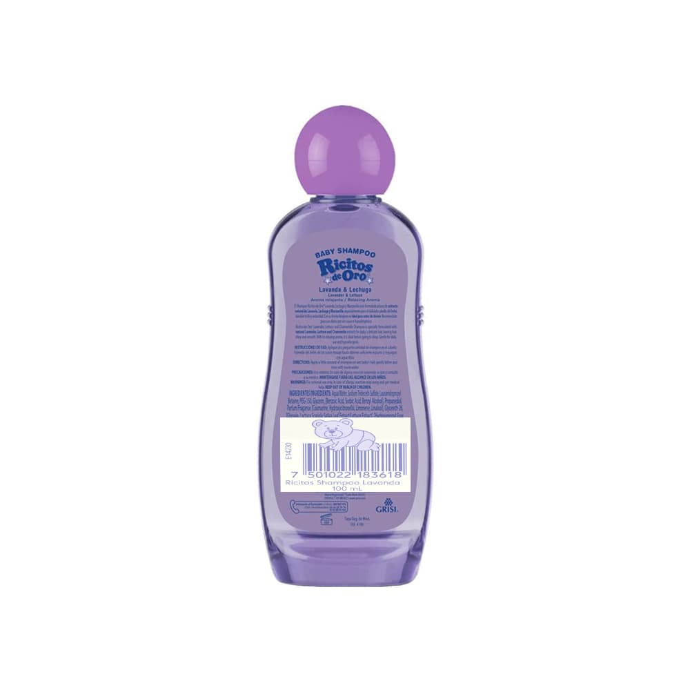 Champú para bebés lavanda y lechuga Ricitos De Oro (100 ml) - Miniatura 3