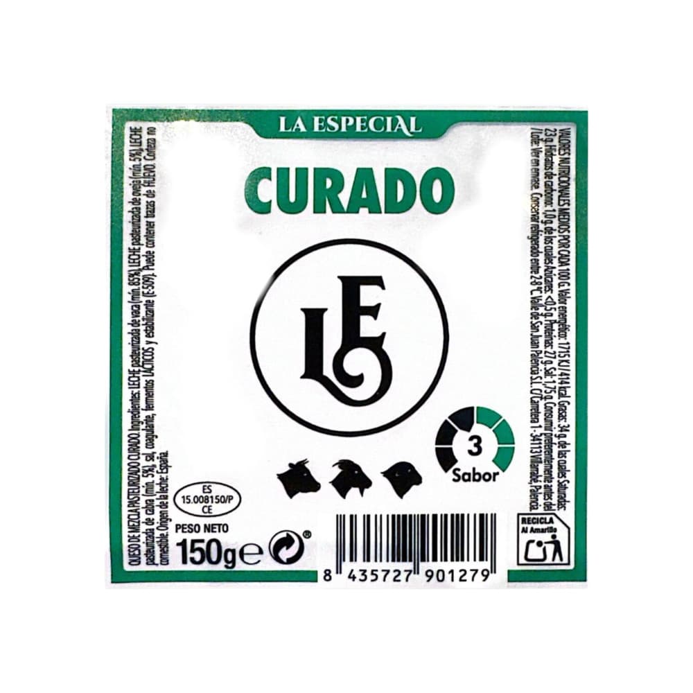Queso Curado de cabra, oveja y vaca La Especial (150 g / 5.29 oz) - Miniatura 2