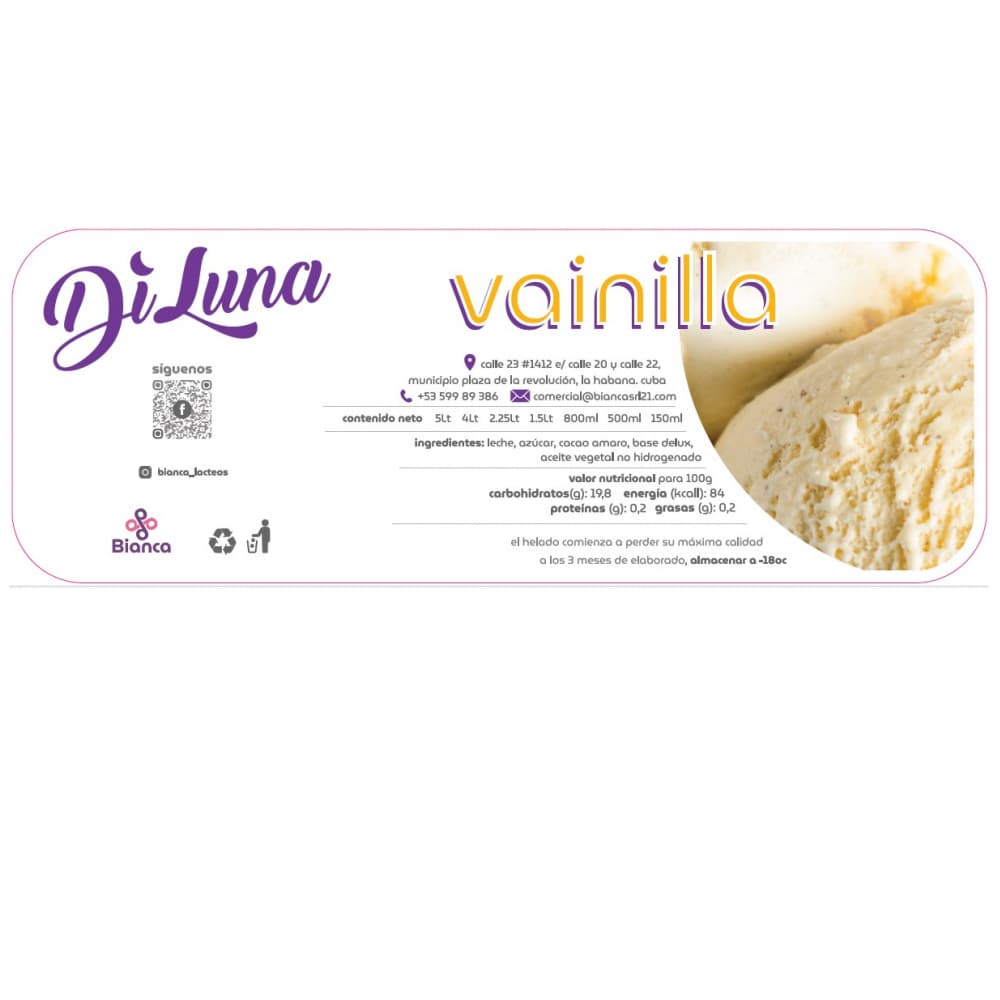 Helado sabor vainilla DiLuna (1.5 L) - Miniatura 3