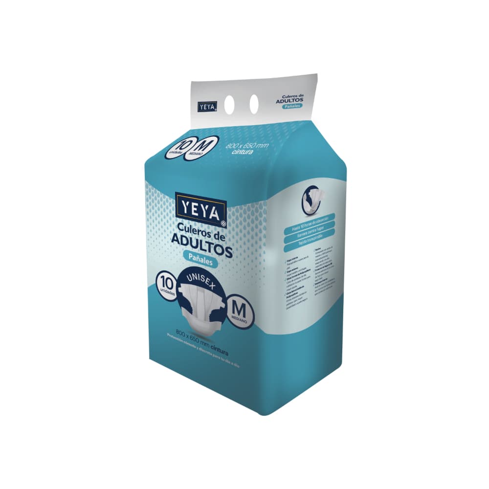 Pañales desechables para adultos talla M YEYA (10 U) - Miniatura 1