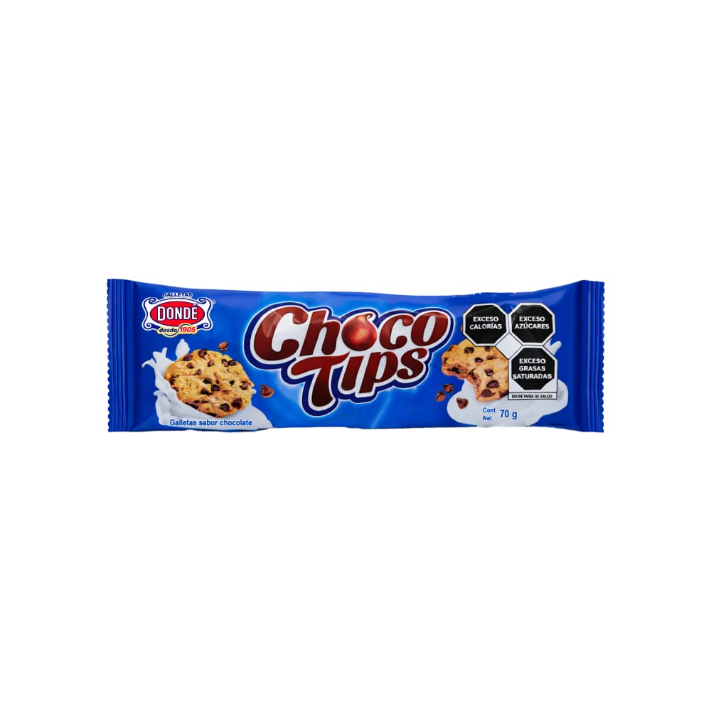 Galletas sabor chocolate Choco Tips Donde (70 g / 2.47 oz) - Miniatura 1