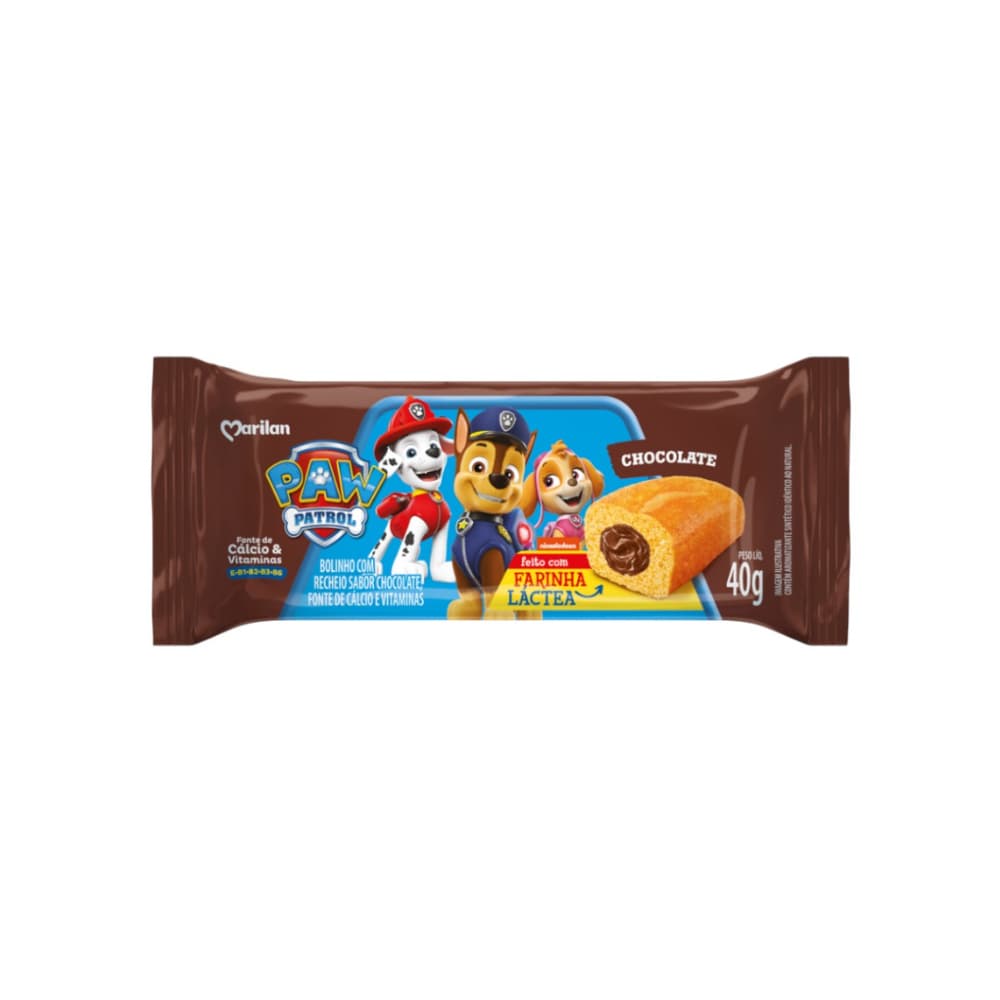 Cupcake con relleno sabor chocolate Paw Patrol Marilan (40 g / 1.41 oz) - Imagen 1