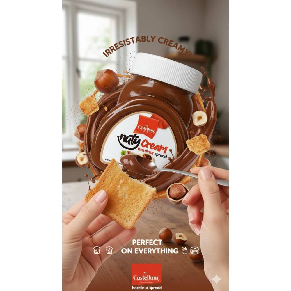 Crema de avellanas con cacao - tipo nutella - Castellum (150 g / 5.3 oz) - Miniatura 4
