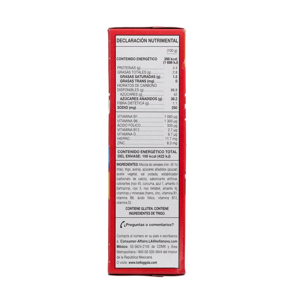Cereal de maíz, trigo y avena con sabores a frutas, adicionadas con vitaminas y minerales Kellogg’s (25 g) - Miniatura 4