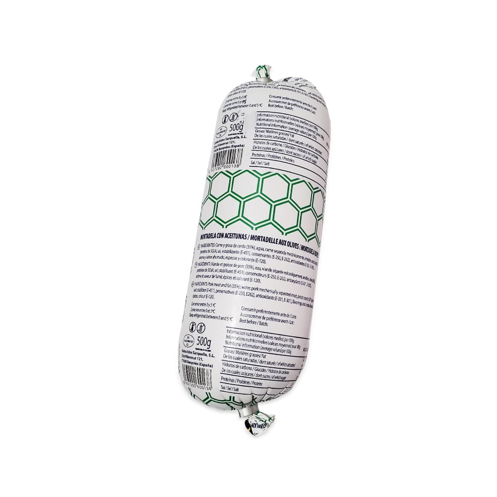 Mortadela con aceitunas YEYA (500 g / 1.10 lb) - Miniatura 4