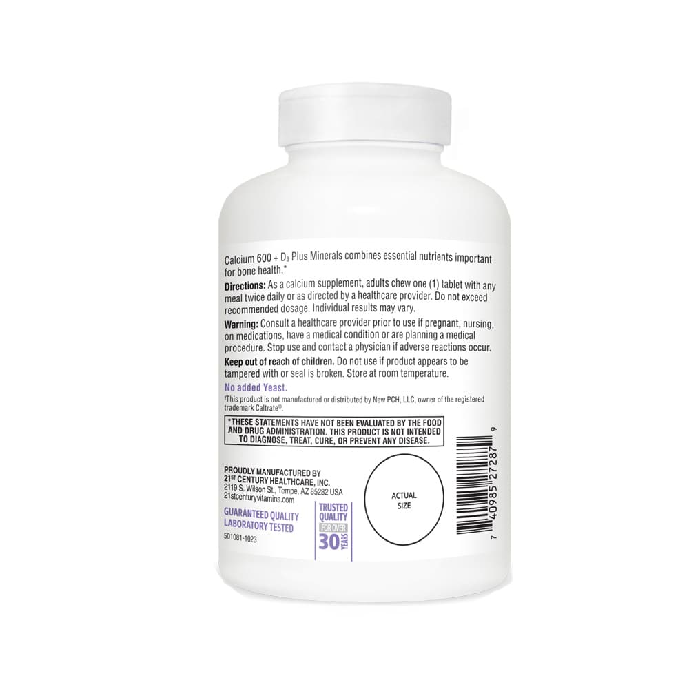 Calcio + Vitamina D3 21st Century (75 tabletas) - Miniatura 4