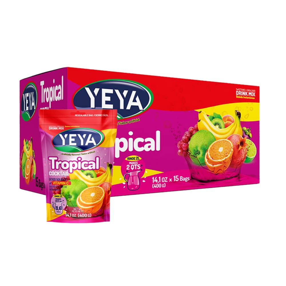 Caja de refresco instantáneo sabor tropical (15 x 400 g / 14.1 oz) - Imagen 1