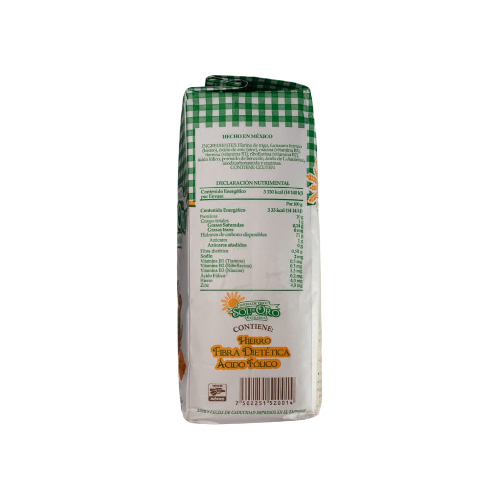 Harina de trigo Sol de Oro (5 x 1 kg / 2.2 lb) - Miniatura 3