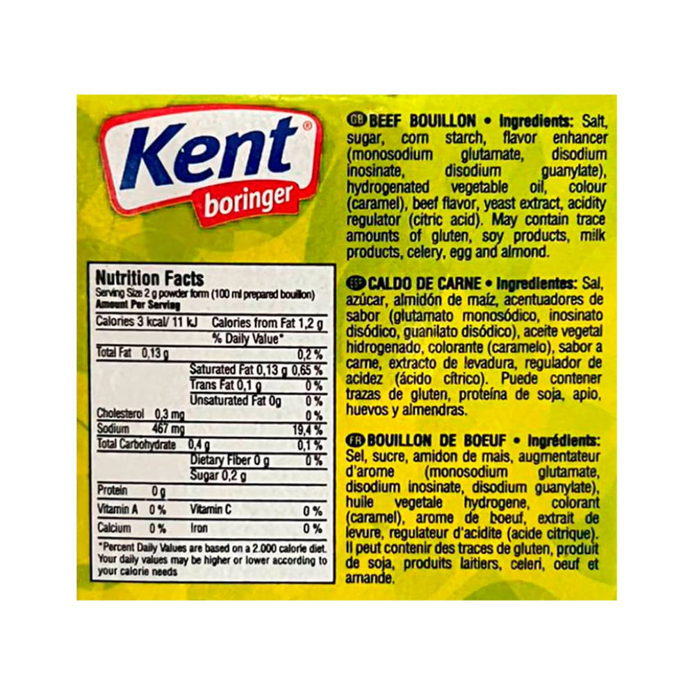 Caldo de res Kent Boringer (25 x 4 g) - Miniatura 3