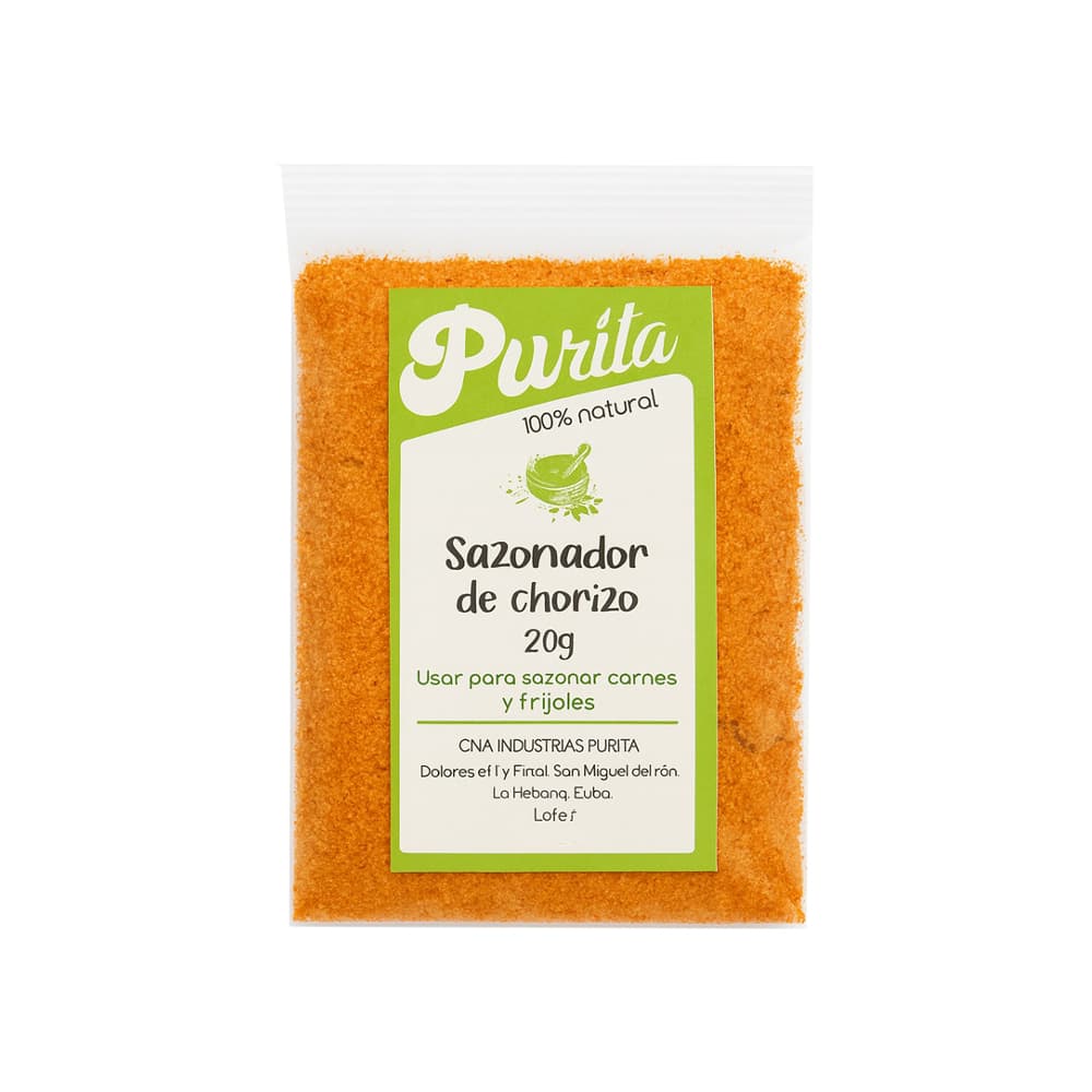 Sazonador de chorizo Purita (20 g) - Imagen 1