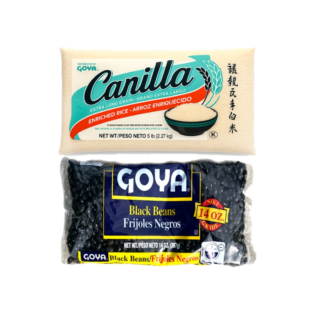 Arroz de grano extra largo Canilla (2.27 kg / 5 lb) + Frijoles negros Goya (397 g / 14 oz) - Imagen 1