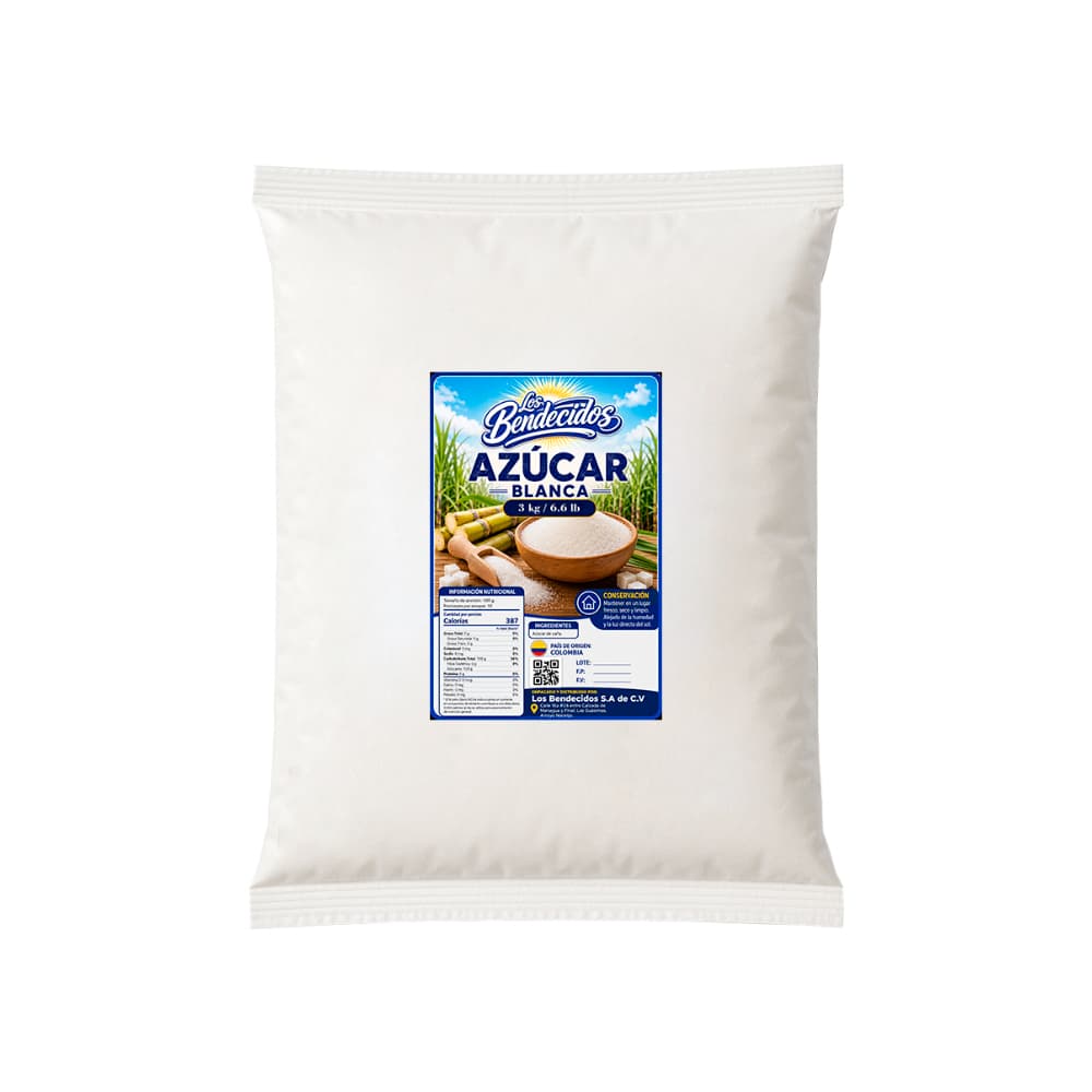 Azúcar blanca Los Bendecidos (3 kg / 6.6 lb) - Miniatura 1