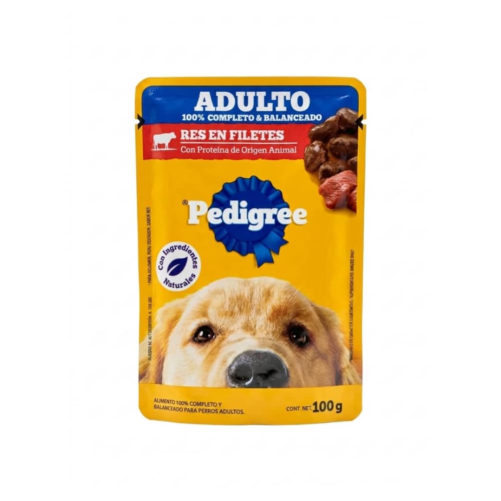 Comida para perros adultos res en filete Pedigree (100 g / 3.52 oz) - Miniatura 3