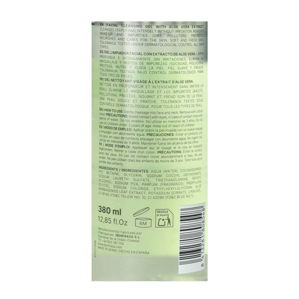 Gel limpiador facial con aloe vera Betrés 380 ml - Miniatura 3
