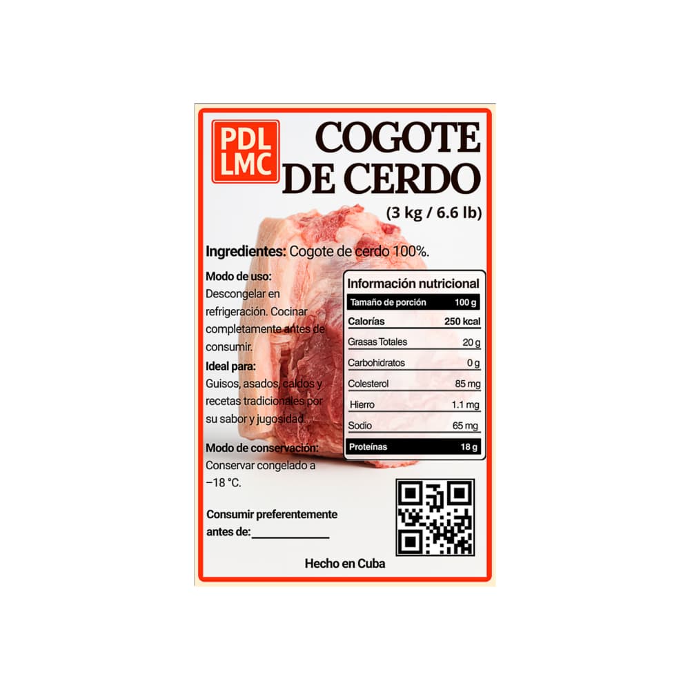 Cogote de cerdo PDL LMC (3 kg / 6.6 lb) - Miniatura 3