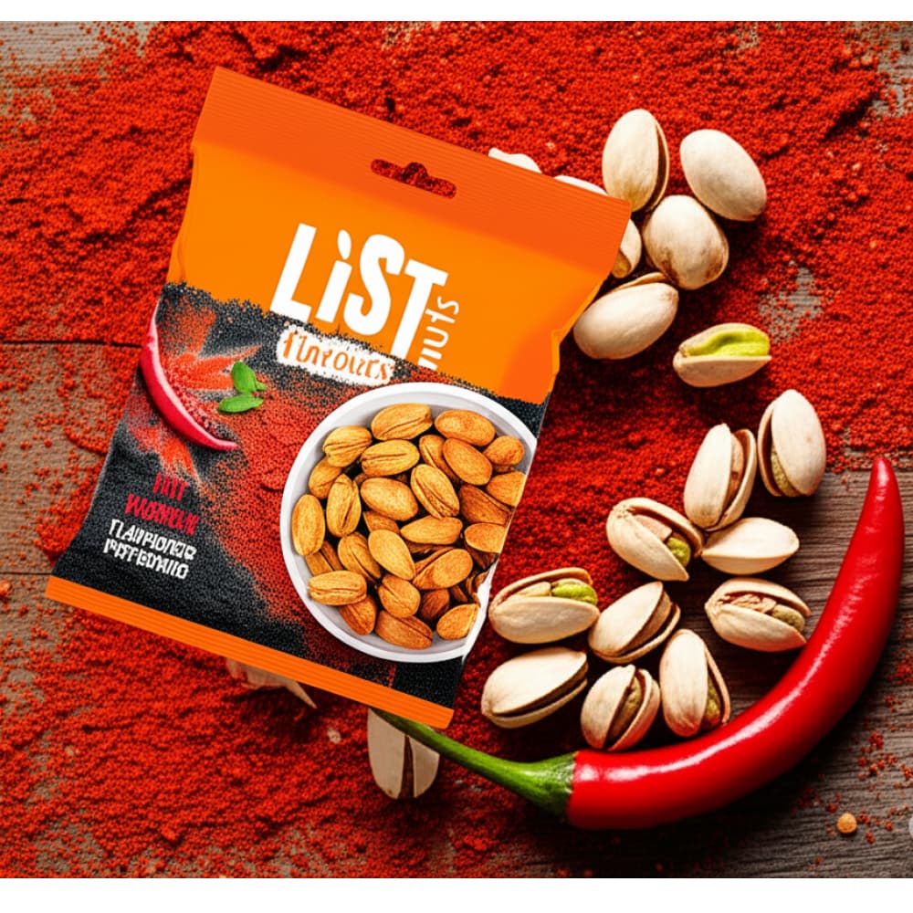 Pistachos con sabor a pimentón picante List Nuts (100 g / 3.53 oz) - Miniatura 3