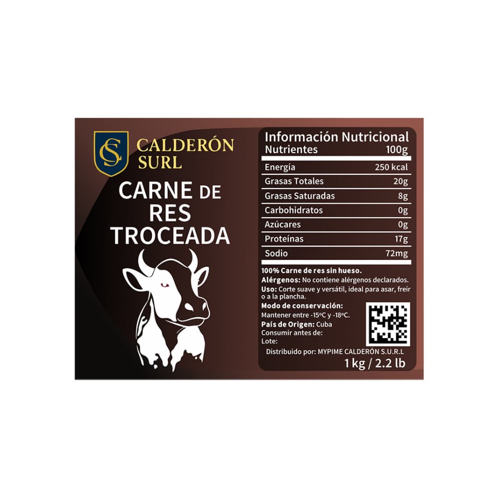 Carne de res troceada Calderón (1 kg / 2.2 lb) - Miniatura 11