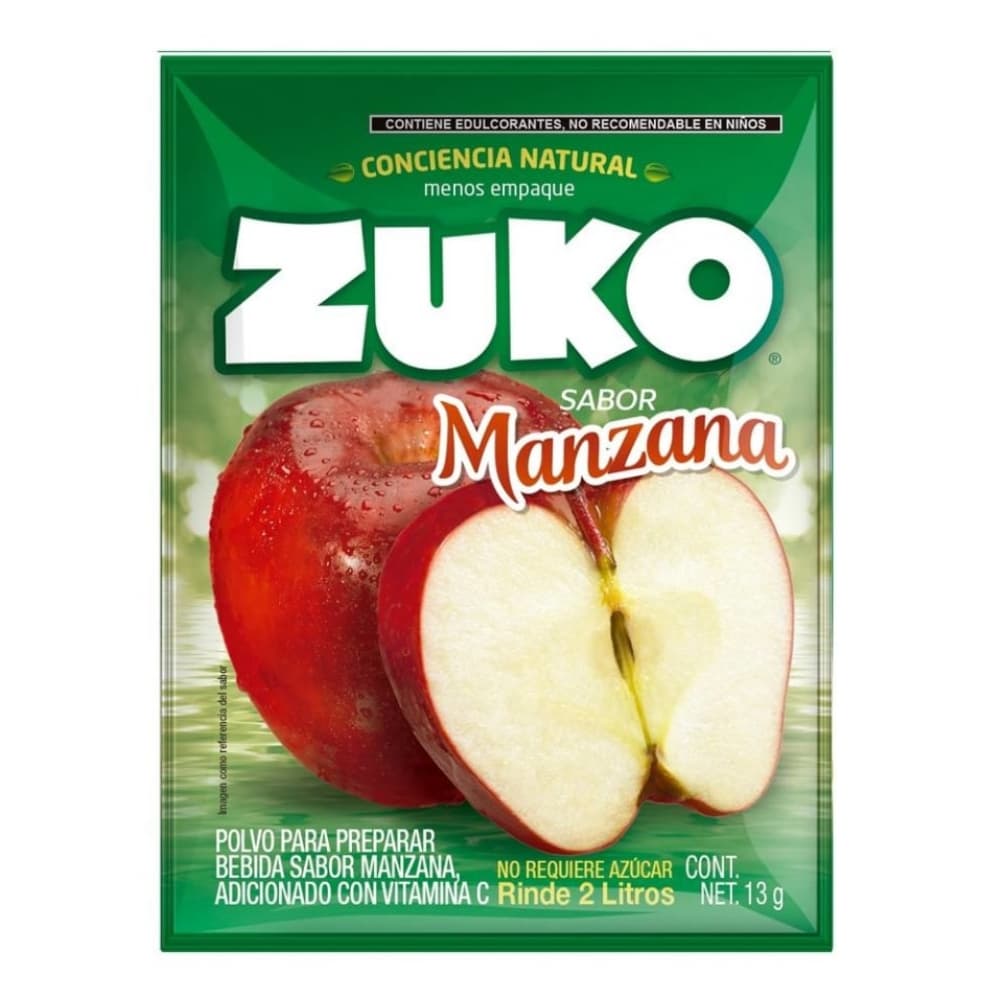 Refresco instantáneo sabor manzana Zuko (13 g) - Imagen 1