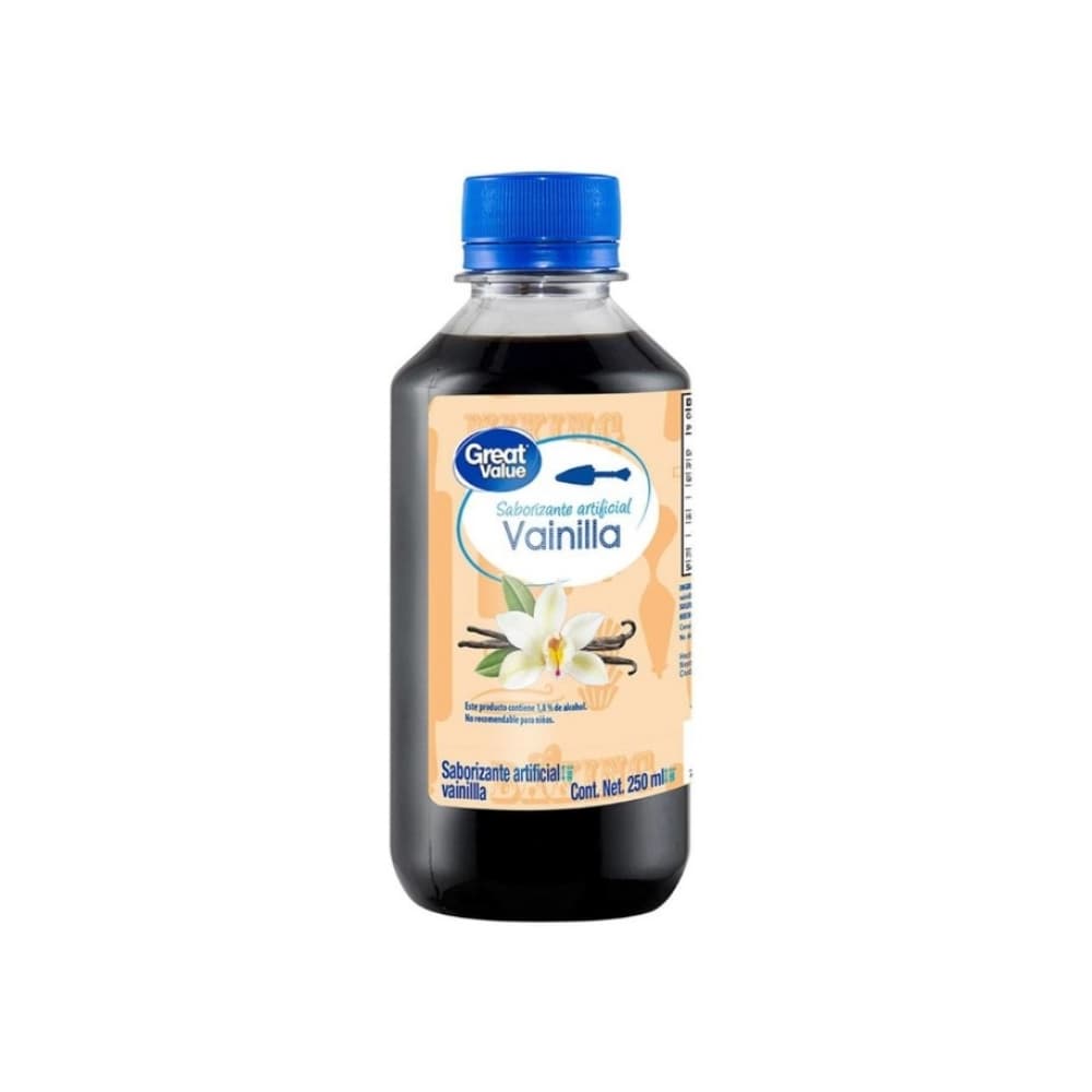 Saborizante artificial vainilla Great Value (250 ml / 8.45 fl oz) - Imagen 1