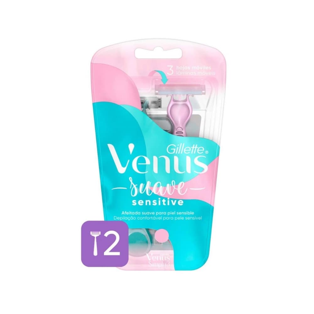 Maquinillas de afeitar desechables Gillette Venus Simply 3 (2 U) - Imagen 1