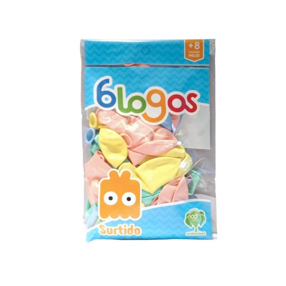 Paquete de globos macarrón Blogos Surtidos (30 U) - Imagen 1