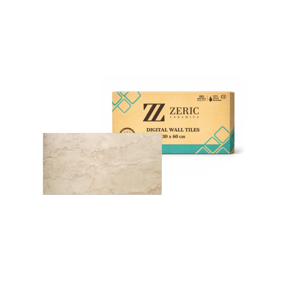 Caja de losas beige-arena de cerámica esmaltada para paredes 300 mm x 600 mm Zeric FD-1692 (5 U) - Miniatura 1