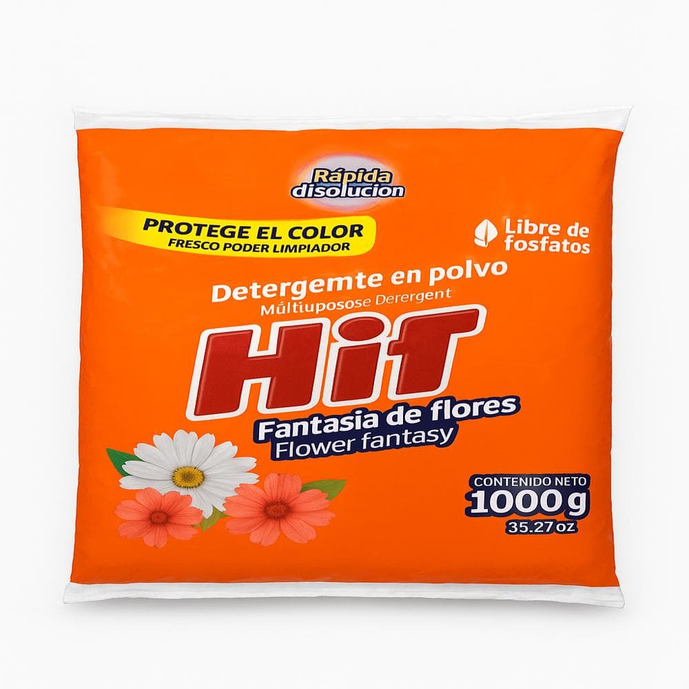 Detergente en polvo fantasía de flores Hit (35.27 oz / 1000 g) - Miniatura 6