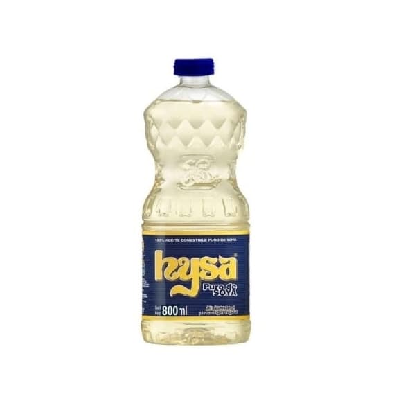 Aceite comestible puro de soya Hysa (800 ml) - Miniatura 1