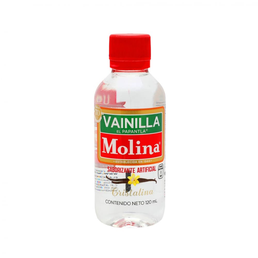 Saborizante artificial vainilla cristalina Molina (120 ml / 4.06 fl oz) - Imagen 1