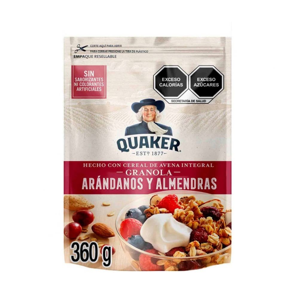 Cereal de avena integral granola arándanos y almendras Quaker (360 g / 12.7 oz) - Imagen 1