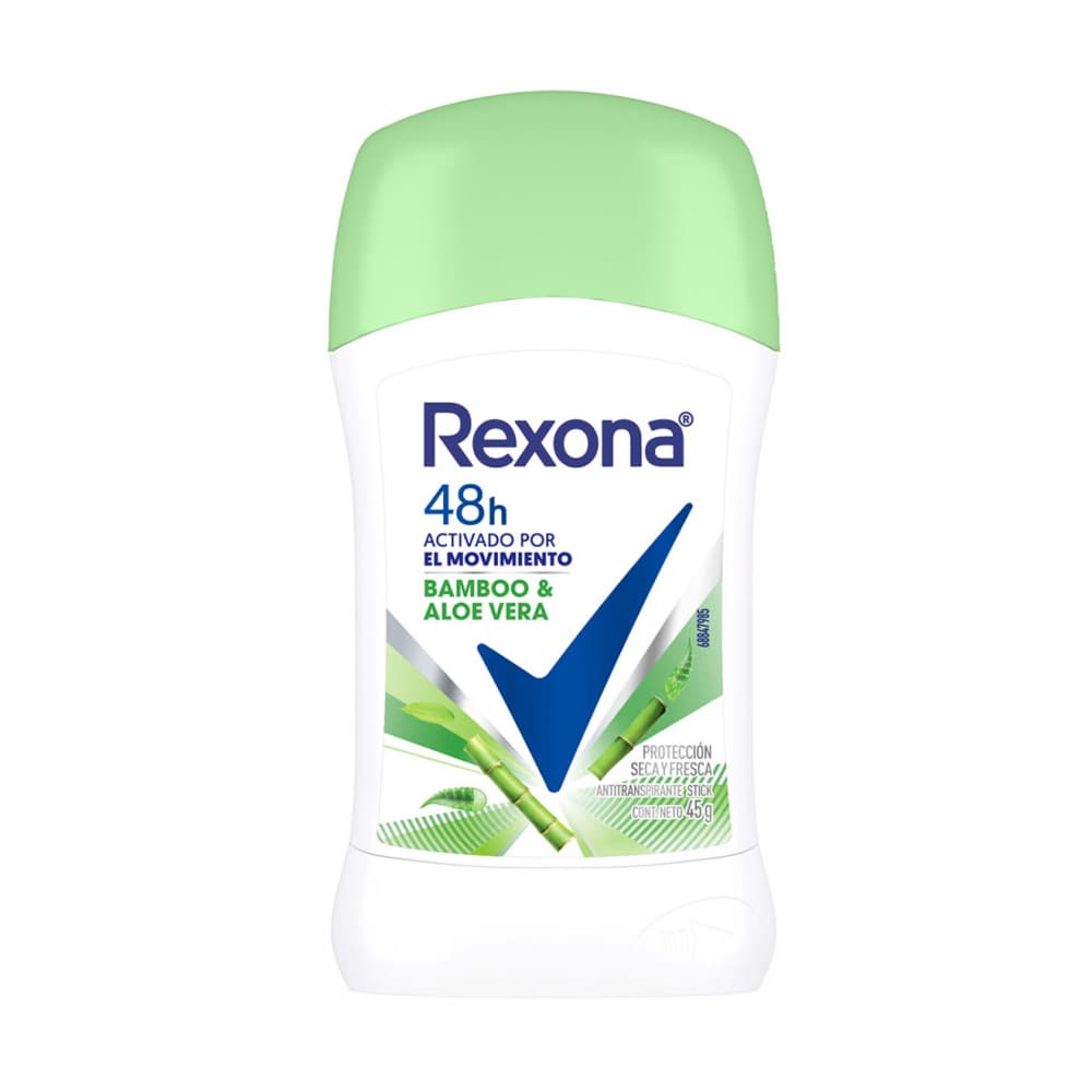 Desodorante antitranspirante en barra de bambo y aloe Rexona (45 g / 1.58 oz) - Imagen 1