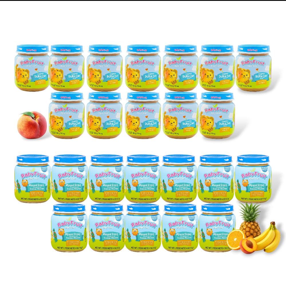 Compotas de frutas mixtas y durazno Baby Fruit (24 x 113 g / 4 oz) - Miniatura 1