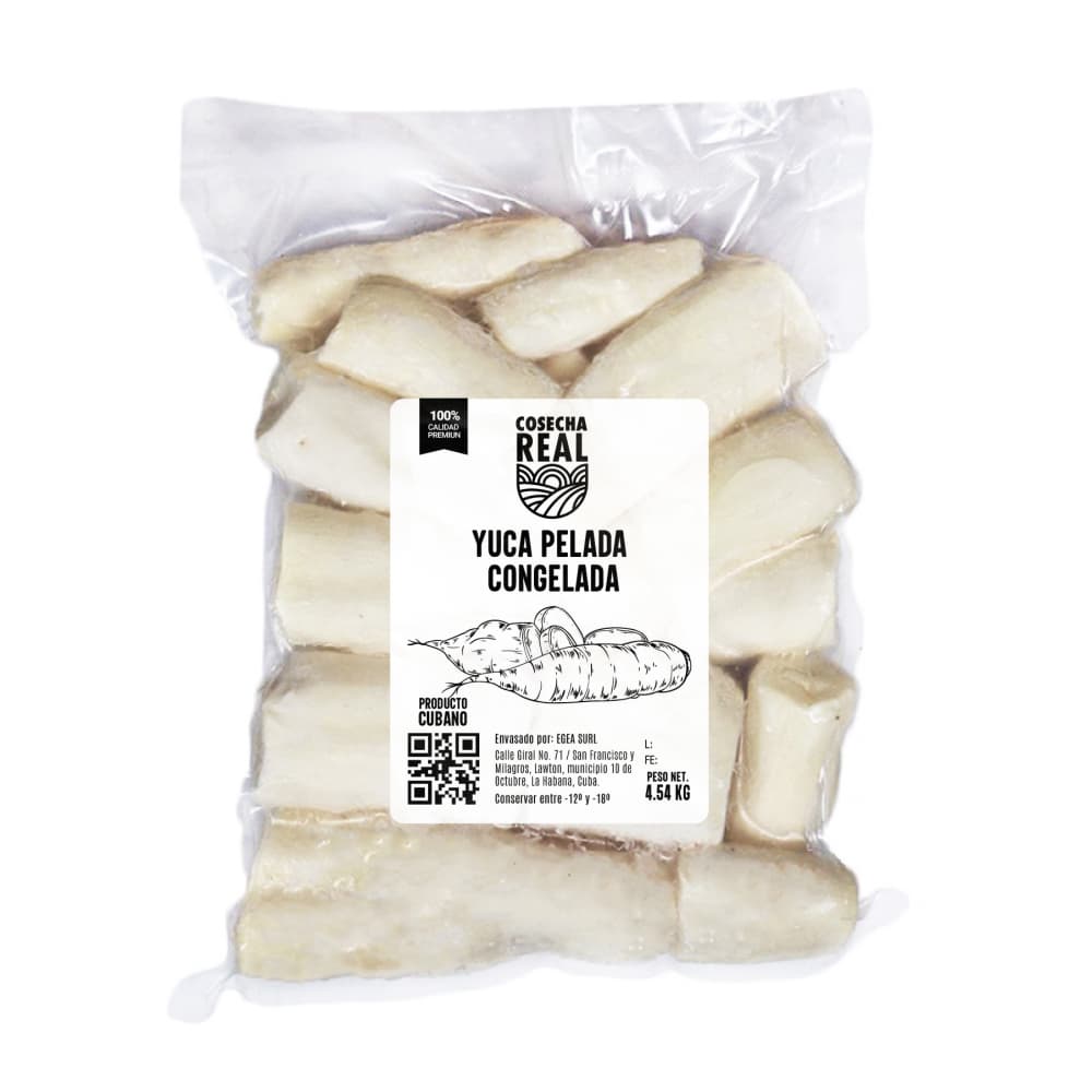 Yuca pelada congelada Cosecha Real (4.54 kg / 10 lb) - Imagen 1
