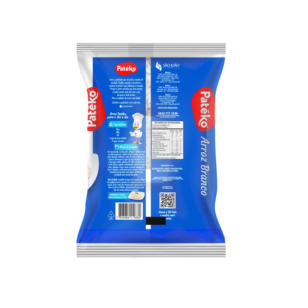 Arroz blanco de grano largo Patéko (6 x 1 kg / 2.2 lb) - Miniatura 2