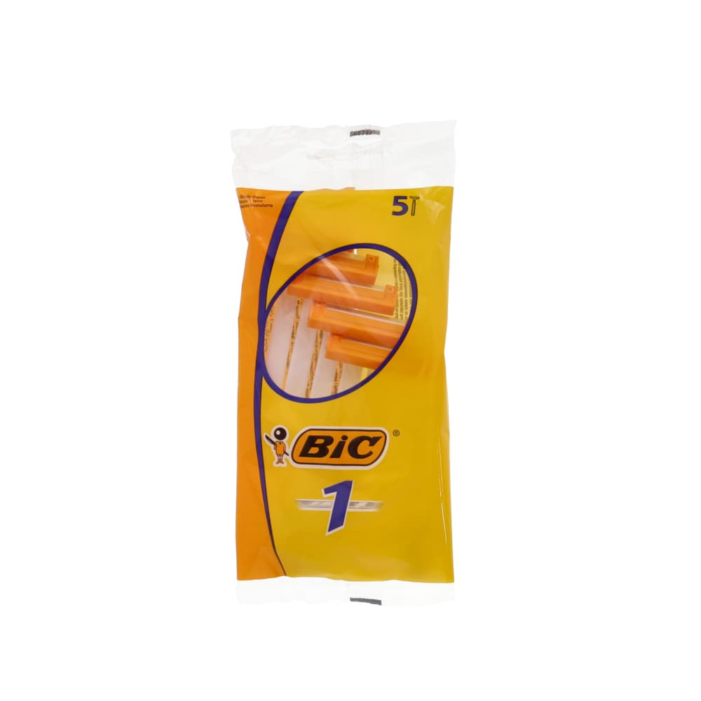 Maquinillas de afeitar desechables de 1 hoja Bic (5 U) - Imagen 1