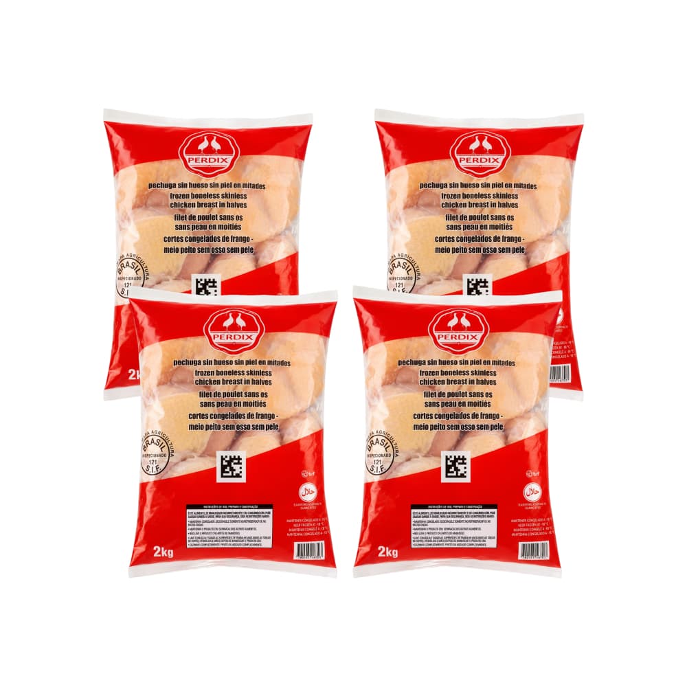 Pechuga de pollo sin hueso y sin piel Perdix (4 x 2 kg / 4.4 lb) - Imagen 1