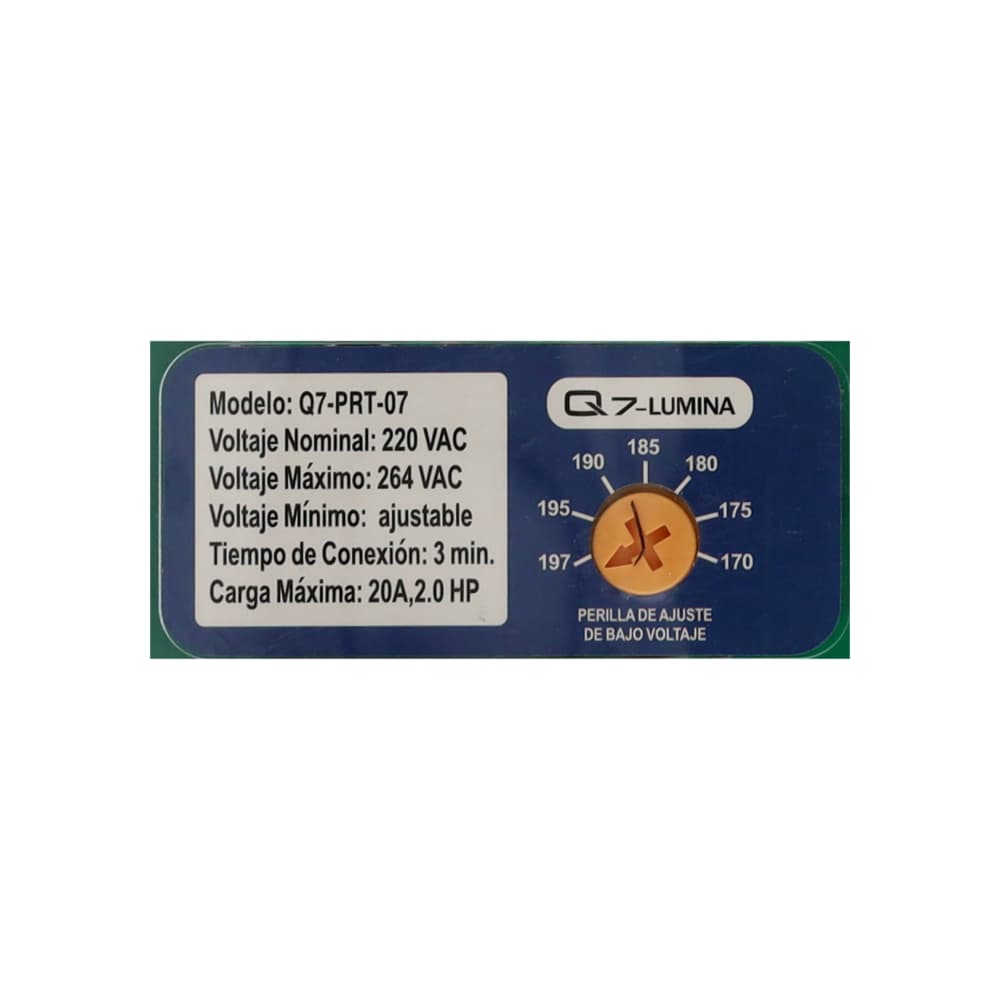 Protector de voltaje de 220 V Q7-Lumina Q7-PRT-07 - Miniatura 3