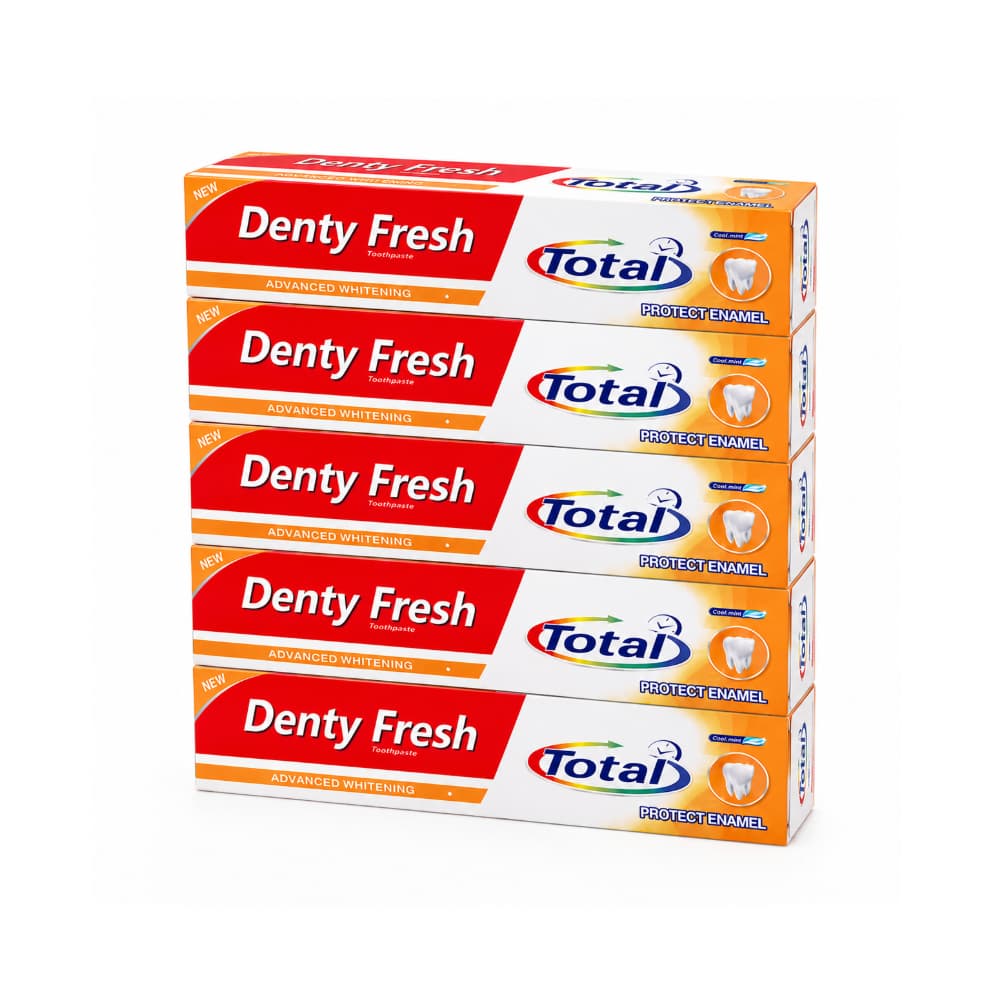 Pasta dental Denty Fresh Total (5 x 100 g / 3.5 oz) - Miniatura 1
